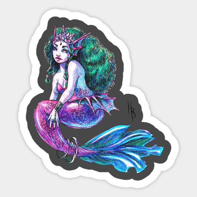 Colorful mermaid Sticker by Hannahbattle